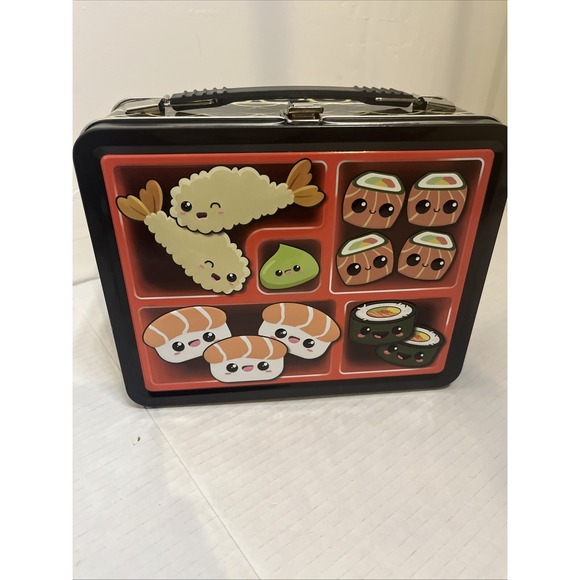 Bento Embossed Tin Lunch Box - Collectible - Picture 1 of 2